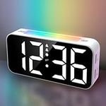 Digital Alarm Clock for Bedroom, Kids Alarm Clock with Light, Large Display, Adjustable Brightness, 12/24H, Snooze, USB Charging Port, Loud Alarm Clocks for Heavy Sleepers, Bedside Clocks for Seniors