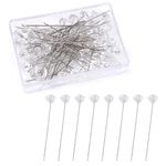 Corsage Boutonniere Pins, 200 pcs Diamante Crystal Head Sewing Pins Clear Bouquet Dressmaking Straight Pin for Flowers Sewing Crafts