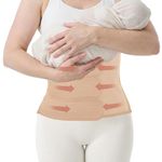 Postpartum Belly Band for C-Section Recovery: Abdominal Binder Post Surgery with Hot Cold Pocket for Pain & Swelling Relief - Breathable Adjustable Back Support Belt Wrap for Women