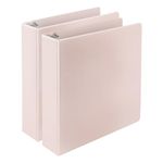 Samsill Plant-Based 2 Inch Durable D-Ring, Made in USA, View Binder, Eco-Friendly, USDA Certified Biobased, 2 Pack, Rose