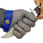 Schwer Cut Resistant Glove-Stainless Steel Wire Metal Mesh Butcher Safety Work Glove for Meat Cutting, fishing, M, 1 pcs