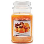 Village Candle Orange Cinnamon Large Glass Apothecary Jar Scented Candle, 21.25 oz