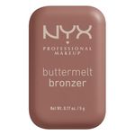 NYX PROFESSIONAL MAKEUP Buttermelt Bronzer, Powder Bronzer, 12 HR Wear, Fade Resistant & Transfer Resistant, Infused with Shea Butter - BUTTA BISCUIT