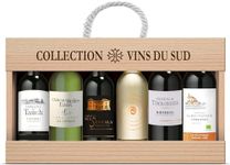 Collection Vins du Sud - Red Wine Gift Set from South of France - in Wooden Gift Pack (6 x 0.375 l) (Packaging may vary)