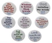 Set 8 Bible Verses Quotes 1.25" Pin