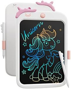 10 Inch Writing Tablet for Kids, Unicorn Toys Gifts for Girls Aged 3-5, Toddler Girl Toys Kids Educational Toys Travel Toys, Birthday Gift for 3 4 5 6 7 8 9 Year Old Girl(White)