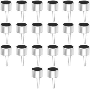 Be In Your Mind Pack of 20 2-Pin Microphone Electret Capacitor Cable Capsule Electret Capacitor Sound Light Control Powered Condenser Microphone Accessories for MP3 MP4 Phones
