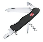 Victorinox Picknicker Swiss Army Knife, Large, Multi Tool, 11 Functions, Locking Blade, Black