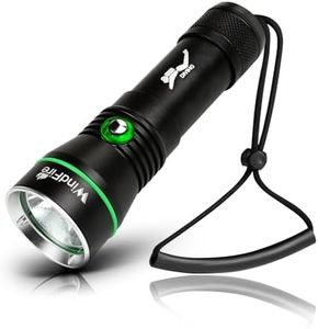 WINDFIRE Dive Lights Scuba Diving Flashlight, 5000LM Scuba Dive Light Rechargeable, IPX8 Waterproof Flashlight Underwater Lights, 3 Modes Diving Torch with Power Indicator for Night Diving