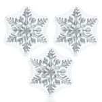 devembr Snowboard Stomp Pad, 3D Clear Snowflake Snowboarding Stomp Pads, PVC Material, 1.96" x 1.96", Transparent Pattern 3 Pack