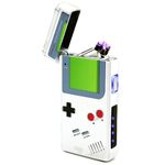 Rolls Electric Lighter - USB Rechargeable Cool Lighters - Retro Gamer Gifts for Men - Windproof Electronic Arc Lighter - Candle Lighter - Custom Unique Gadgets - by Rolls Plasma Lighter (Grey)