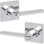 Kwikset Casey Privacy Door Lever for Bedroom/Bathroom Door in Polished Chrome