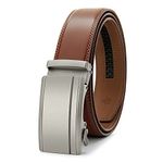 28"-68"Men's Leather Ratchet Dress Belt Big And Tall With Automatic Buckle