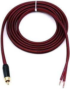 MEIRIYFA Cable de altavoz RCA Cable de altavoz de alambre desnudo a conector RCA, reemplaza el adaptador de conector RCA a cable desnudo de audio abierto y vídeo (RCA macho)