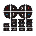 AC Dash Button Sticker Repair Kit for GM Vehicles, AC Panel Decals & Radio Button Repair Decal Set, Fix Ruined Faded AC Controls for Suburban, Chevy Tahoe, Silverado, Traverse - Year Models 2007-2015