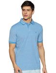 Allen Solly Men's Regular Fit Polo (ASKPQRGF701338_Medium Blue_L)