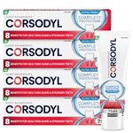 Corsodyl Complete Protection Toothpaste, Extra Fresh, Gum care, Fluoride toothpaste, 4x75ml