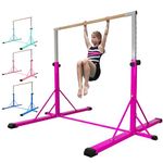 FC FUNCHEER Gymnastics bar,5FT/6FT Horizontal Bars, Adjutable Gymnastic Bar for Kids Ages 5-20, 35.4" to 59"/45" to 71", Weight Limit 500 LBS,Home Gym Equipment