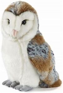 Living Nature Soft Toy - Plush Woodland Animal, Large Barn Owl (24cm) - Realistic Soft Toys with Educational Fact Tags