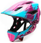 Natuway Toddler and Kids Full Face Helmet, Girl and Boy Full Face Helmet BMX Multi-Sport Detachable Downhill Mountain Helmet