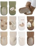 Witwot 5 Pairs Baby Socks Toddler Boys Girls Socks Kids Non Skid Grip Socks 1-2 Years