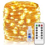 Melofo Fairy String Lights 20M 200Leds Fairy LED Nights Lights USB Powered Remote Control Waterproof 8 Modes String Copper Wire Lights for Indoor Outdoor Party Wedding Christmas Tapestry Decorations