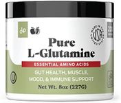 Pure L-Glutamine Powder Supplement - 8oz (227g) Natural Vegan Bulk L Glutamine for Keto, Gut Health, Probiotic, IBS Reli