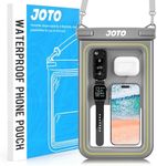 JOTO IP68 Large Waterproof Floating Phone Pouch, Big Float Dry Bag Cellphone Holder Case for iPhone 15 14 13 12 11 Pro Max Galaxy S23 Ultra S22 S21 Waterproof Wallet for Cash Card Watch -Grey