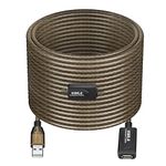 GGMTY 65 FT USB Extension Cable, USB 2.0 Type A Male to A Female Active Repeater Extension Cable 65 ft, High Speed 480 Mbps