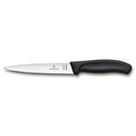 Victorinox Swiss Classic Filleting Knife, 16 cm, Ergonomic Handle, Flexible Blade, Black