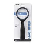 Carson Hand Held Series Rimmed Lightweight Magnifiers for Reading, Low Vision, Hobby, Crafts, Office, Inspection of Coins, Stamps and Tasks: 3.0 inch lens