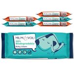 Mum & You 100% Biodegradable Vegan Registered Plastic Free Baby Wet Wipes with Recyclable Packaging, 99.4% Water, 0% Plastic, Hypoallergenic & Dermatologically Tested, 56 Count (Pack of 6)