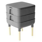 FCMP Outdoor - The Essential Living Composter, 2-Tray Worm Vermicomposter Bin (HF-LC4000v2-GRY) Grey