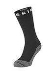 SEALSKINZ Waterproof Warm Weather Soft Touch Mid Length Sock - Black/Grey/White, L