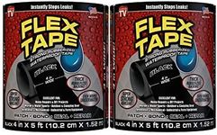 Flex Tape, 4 in x 5 ft, 2-Pack, Bla