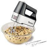 Warmex Electric Hand Mix Blender for Kitchen | Powerful 400 Watt Motor | 2 Detachable Beaters & Whisker/Dough Hooks | Variable 5 Speed + Turbo Control | Food Blender, Egg Beater | 1 Year Warranty