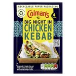 Colman's Big Night In Chicken Kebab Recipe Mix spice mix for a takeaway-style family meal perfect with pitta bread 30 g