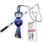 LUCOLOVE Flirt Pole for Dogs Heavy Duty - Multi-Sensory Chase Toy for Medium & Large Breeds – Extra Strong 99cm Dog Flirt Pole for Outdoor Training and Exercise