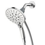 Moen 26112 Magnetix Handheld Shower Head Featuring Magnetic Holder Technology, 6 High Pressure Functions and 60 Inch Long Metal Hose