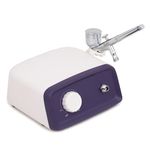 Khaitan Mini Airbrush Kit With Auto Stop Compressor & Air Regulator Dual Action Airbrush (Pen Gun) for Cake Decoration,Make Up,Nails Design,Tattoo,Model Painting Airbrush ABK-70