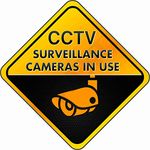 KREEPO CCTV Camera Surveillance Sign Board (PACK OF 2) CV-17