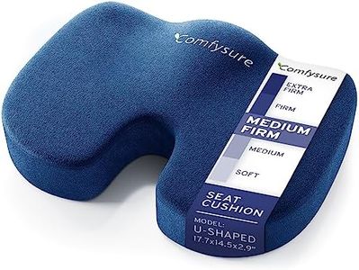 COMFYSURE Memory Foam Seat Cushion - Tailbone Pain Relief Cushion, Non-Slip Sciatica Pain Relief Pillow - Cushion for Office Chair, Car, Wheelchair, Computer, Desk Chair - Coccyx, Lower Back Support