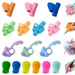 16Pcs Pencil Grips for Kids, Handwriting Posture Aid Pencil Holder for Kids, Silicone Writing Pencil Training Grip for Kids Preschoolers Children and Students in Special Needs (16Pcs)