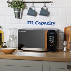 Russell Hobbs 17L Microwave Oven – Compact Black Countertop Appliance