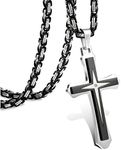 LOLIAS Black Cross Necklace for Men