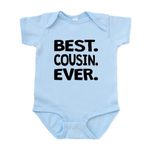 CafePress Best. Cousin. Ever. Body Suit Cute Infant Bodysuit Baby Romper Sky Blue