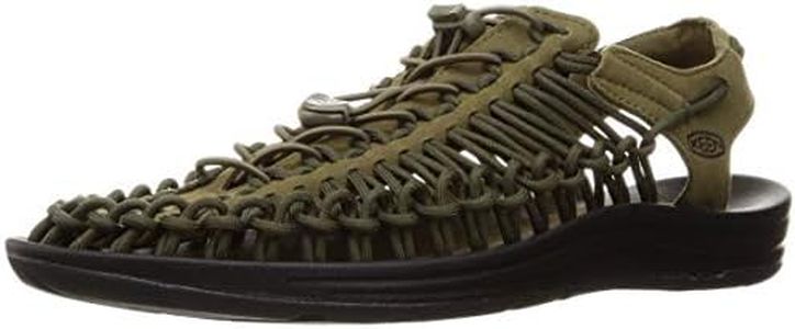 KEEN Male Uneek Dark Olive Black Size 10 US Sandal