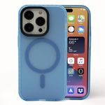 bubo Case for iPhone 14 - Built-in Magnet TPU-PC Jelly Matte - Shock & Drop Absorbent, Scratch-Resistant (Blue, iPhone 14)