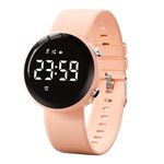 Kids Watch Activity Fitness Tracker Calories Step Counter Pedometer Watch for Kids Sport Digital Chronograph Silicone Strap Waterproof 2 Alarm Clocks Children Watch Reloj Nude