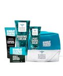 Bombay Shaving Company Premium Shaving Kit For Men | Charcoal Face Scrub, Charcoal Shaving Cream, Post Shave Balm, Neem & Charcoal Bath Soap, Face Towel | Travel Bag | Shaving Kit | Travel Kit For Men